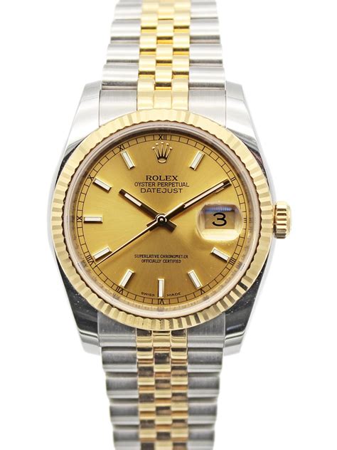 rolex gold dial datejust|rolex datejust 36 two tone.